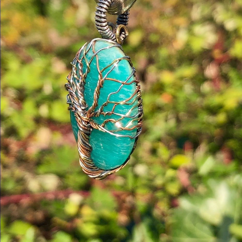 GIFTED Tree of life Amazonite pendant - Picture 7 of 8